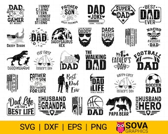 Fathers Day svg Bundle, Dad svg, Daddy svg, svg, dxf, png, eps, jpg, Print Files, Cut Files, Cricut, Silhouette, Digital Download, Clipart