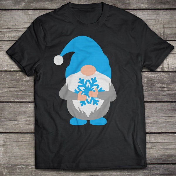 Gnome svg, Winter Gnome svg, Gnome with Snowflake svg, Nordic Gnome svg, Snowflake svg, dxf, Print, Cut File, Cricut, Silhouette, Download