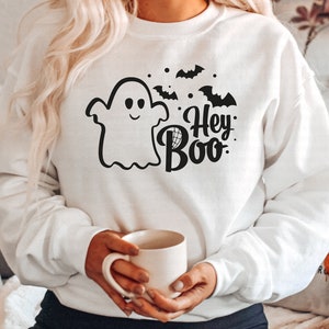 Hey Boo svg, Halloween svg, Funny Ghost svg, Fall svg, Halloween Quotes svg, Boo svg, dxf, png, Print, Cut File, Cricut, Digital Download
