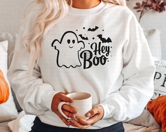 Hey Boo svg, Halloween svg, Funny Ghost svg, Fall svg, Halloween Quotes svg, Boo svg, dxf, png, Print, Cut File, Cricut, Digital Download