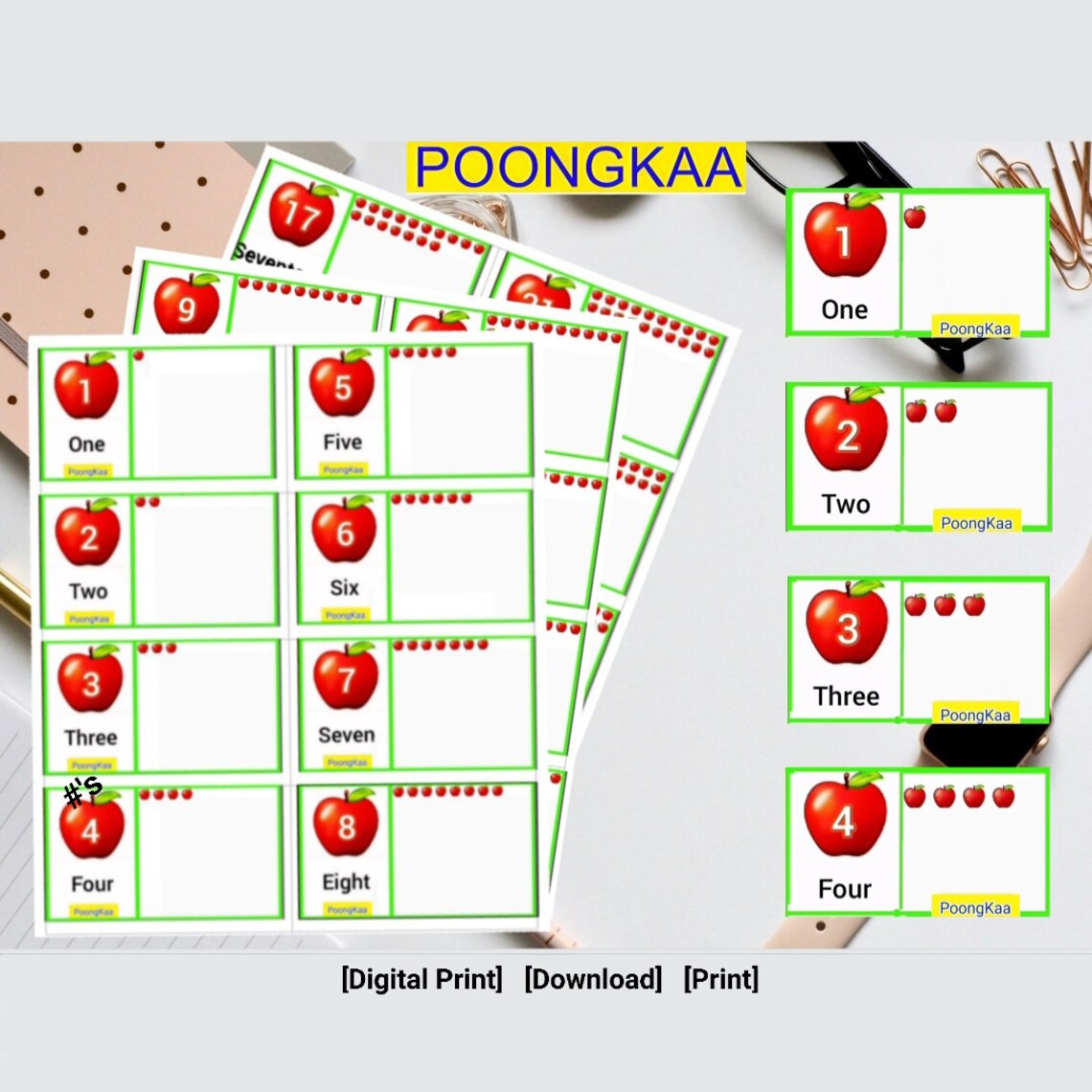 Learn to count 1 20 kids math printable toddler educational poster