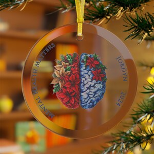 Personalized Mental Health Matters Nurse Practitioner Glass Ornament Nurse Mental Health Worker Gift Psychiatric Grad Gift NP Student Nurse