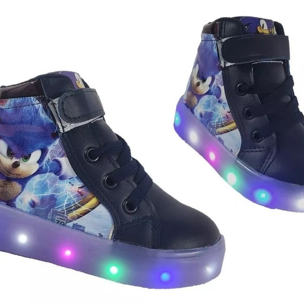 Sonic inspired light up sneakers for kids