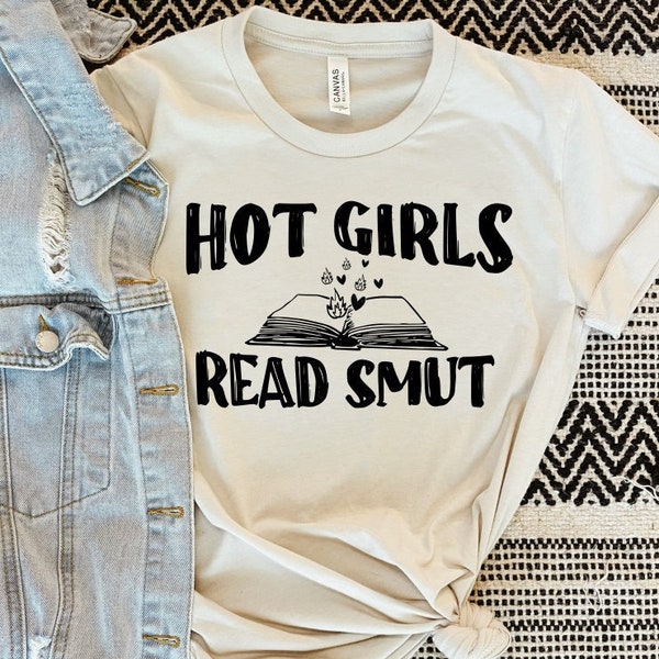 Hot Girls Read Smut SVG-Book T-shirt-Spicy Book-Romance Books-Hot Girls Read Smut SVG