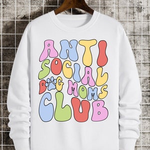 Chien maman T-Shirt SVG-antisocial Dog Moms Club SVG