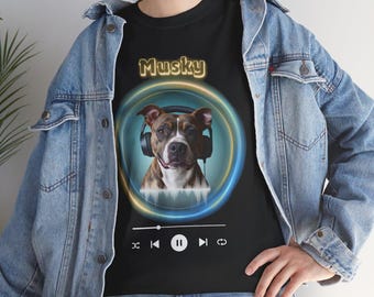 Personalisiertes Haustier T-shirt mit Haustierfoto und Name, personalisiertes Haustierporträt-Shirt, benutzerdefiniertes Hundekatzen-Grafik-T-Shirt, Geschenk für Tierliebhaber