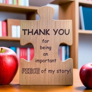 Teacher Gift | Puzzle Piece Card | Male Teacher Appreciation Gift | Thank You For Being A Piece Of My Story | End Of Year