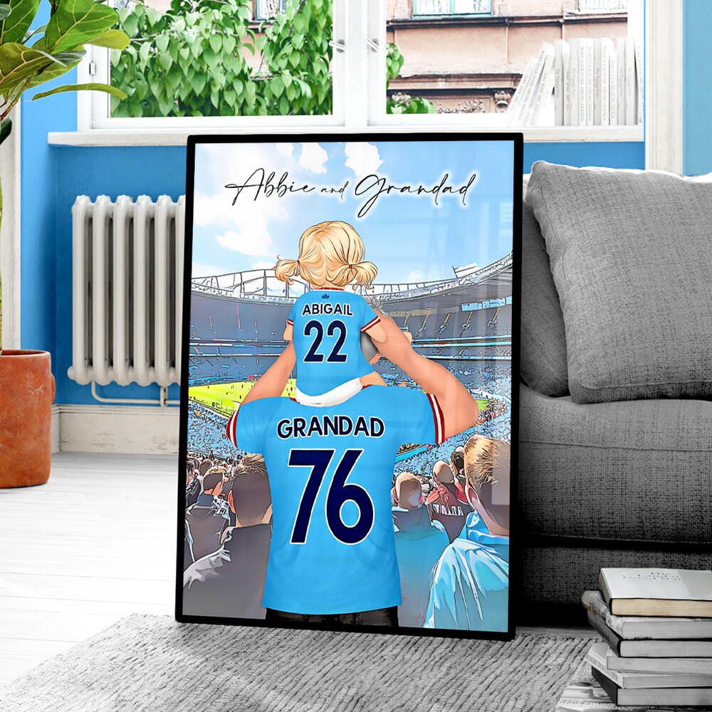 Personalised Football Print Football Gift for Dad Step Dad Etsy UK