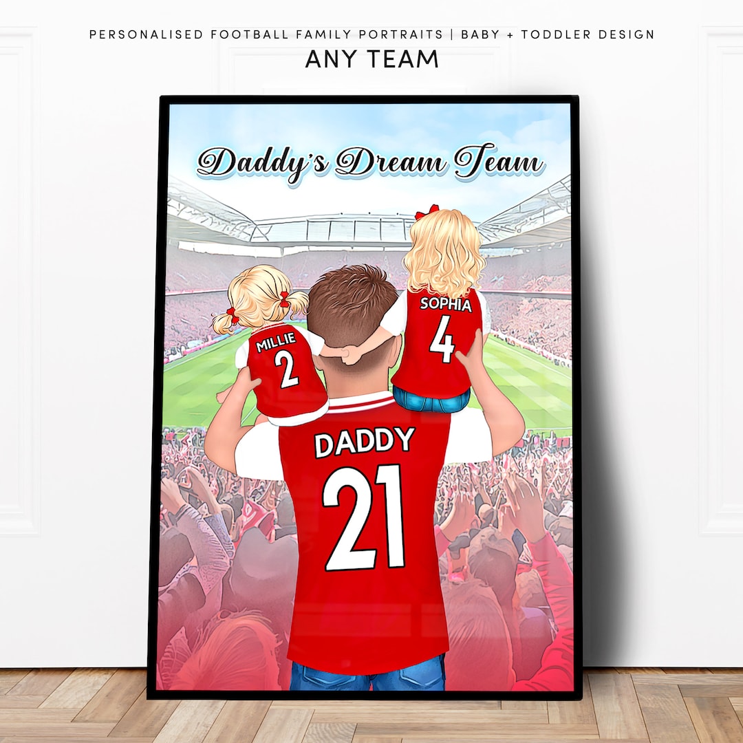 Personalised Football Print Arsenal Gift Arsenal Print Etsy