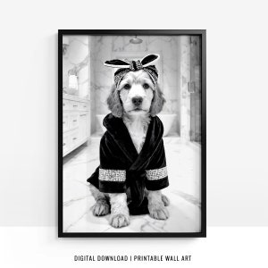 Cockapoo Wall Art, Cockapoo Poster, Funny Bathroom Decor, Cockapoo Print, Cute Toilet Print, Dog Gift, Cockapoo Owner, Printable, DIGITAL