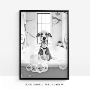 Greyhound Wall Art, Greyhound Toilet Print, Greyhound Poster, Funny Bathroom Decor, Greyhound Print, Dog Art, Dog Gift, Printable, DIGITAL