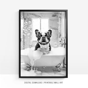 French Bulldog Wall Art, Frenchie Poster, Funny Bathroom Decor, French Bulldog Print, Frenchie Toilet Print, Dog Gift, Printable, DIGITAL