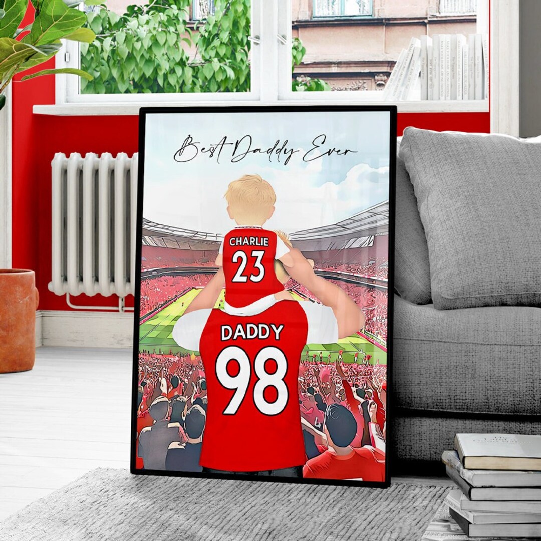 Personalised Football Print Football Gift for Dad Step Dad Gift Dad