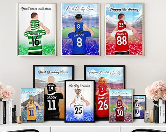 N'importe quelle équipe, impression football personnalisé, cadeau football personnalisé pour papa, cadeau pour grand-père, cadeau football personnalisable adulte et bébé de Noël