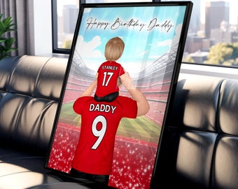 Personalised Liverpool Gift, Liverpool Poster, Liverpool PRINT, Liverpool Picture, Dad Football Gift, Liverpool FC Gift for Him, Wall Art