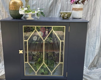 Violet and Gold floral cabinet