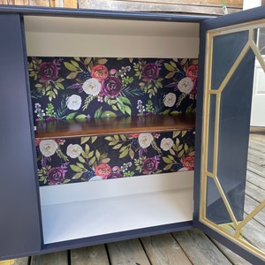 Violet and Gold floral cabinet zdjęcie 5