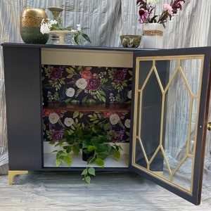 Violet and Gold floral cabinet zdjęcie 2