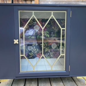 Violet and Gold floral cabinet zdjęcie 6