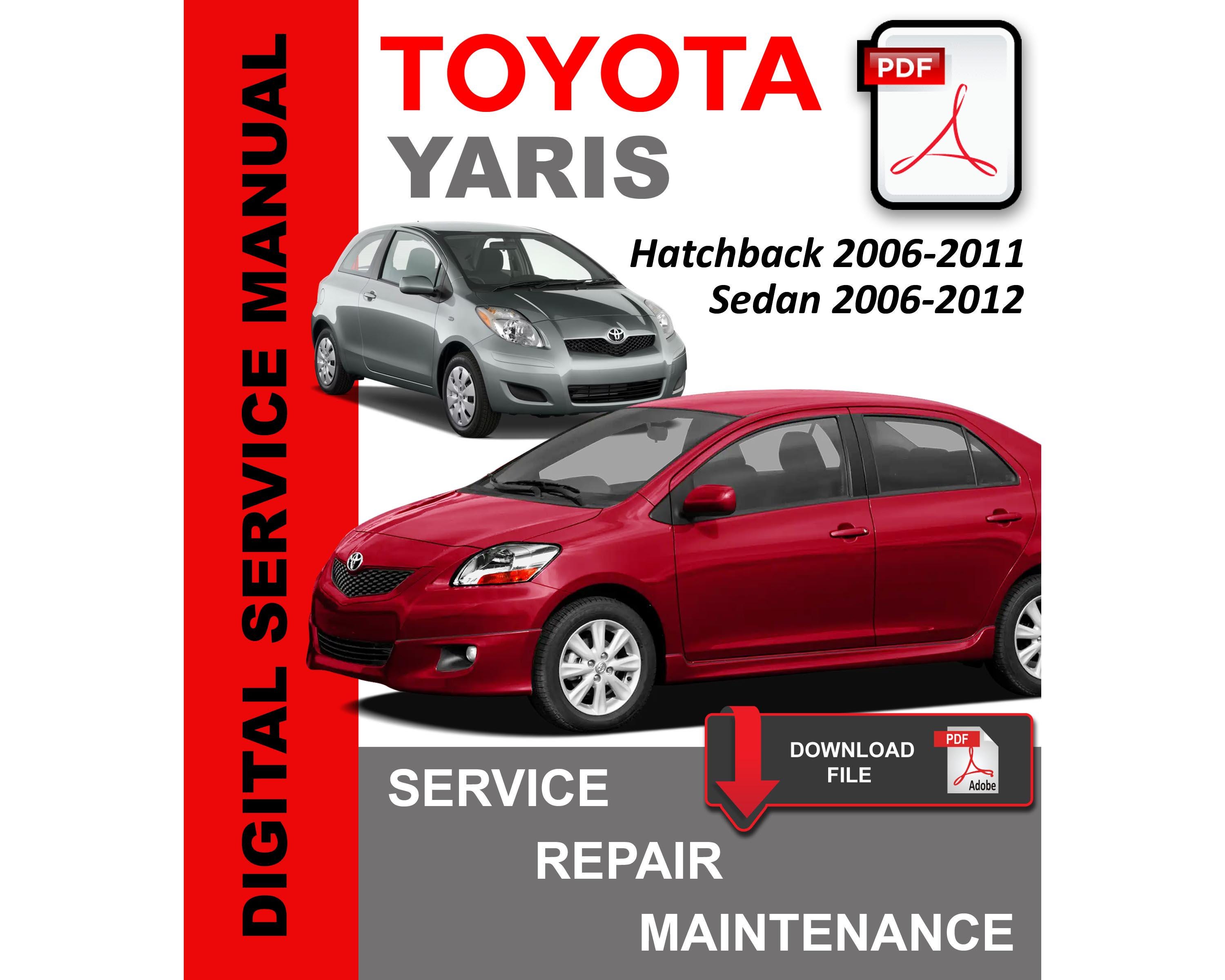 2012 TOYOTA YARIS MAINTENANCE SCHEDULE visual data 5