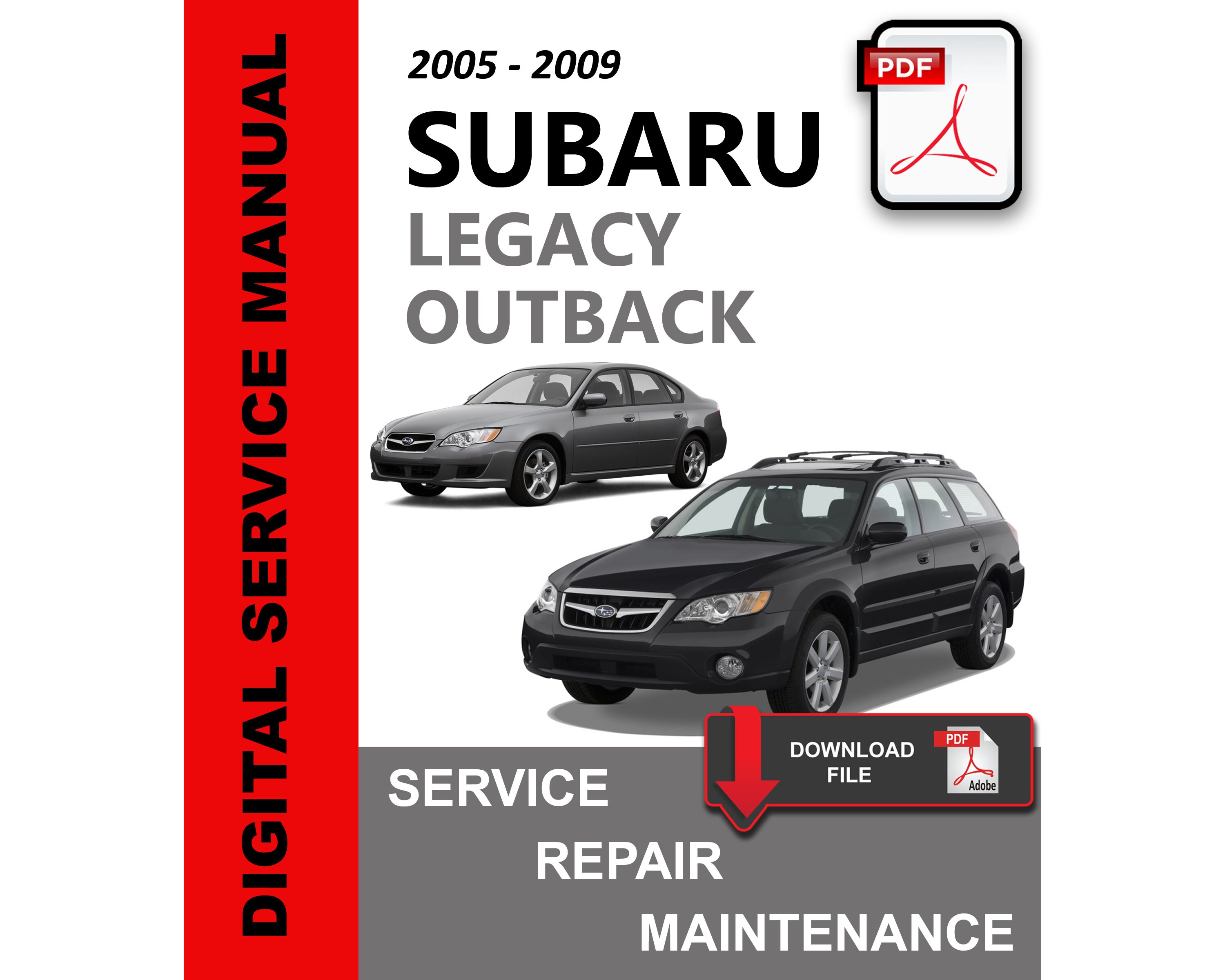 Subaru Legacy & Outback 2005 2006 2007 2008 2009 Service Repair