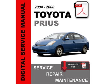 Toyota Prius 2004 2005 2006 2007 2008 Servicio Reparación Taller Manual Mantenimiento