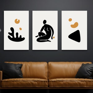 Picasso Print Set, Matisse Posters, Abstract Modern Wall Art, Gallery Wall Set 3, Digital Download, Picasso Face Art Print, Matisse wall art