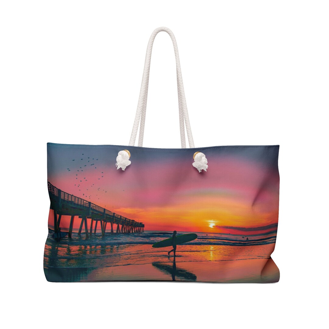 Surfer Girl / Jacksonville Beach FL / Beach Bag / Surfer Tote Etsy