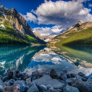 Banff, Canada / Lake Louise on Canvas Wrap / Canvas Wall Decor /Mountain Wall Art / Mountain Wall Decor