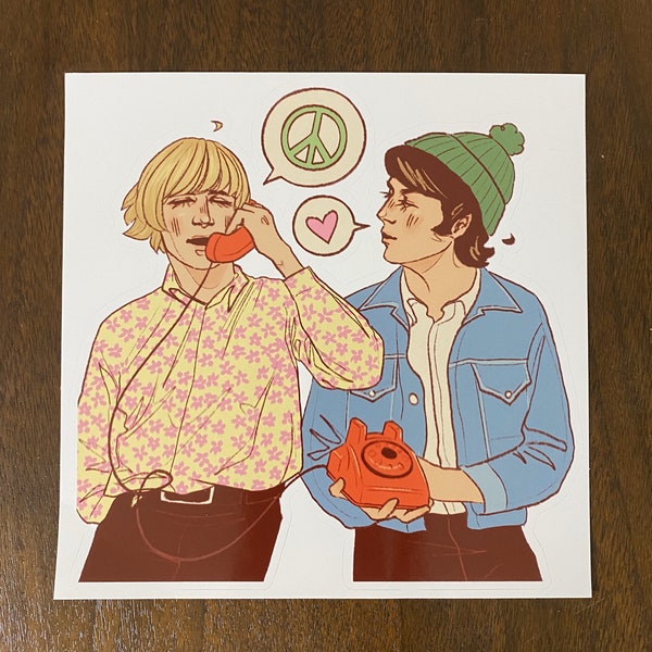 Monkees Peter and Mike Sticker