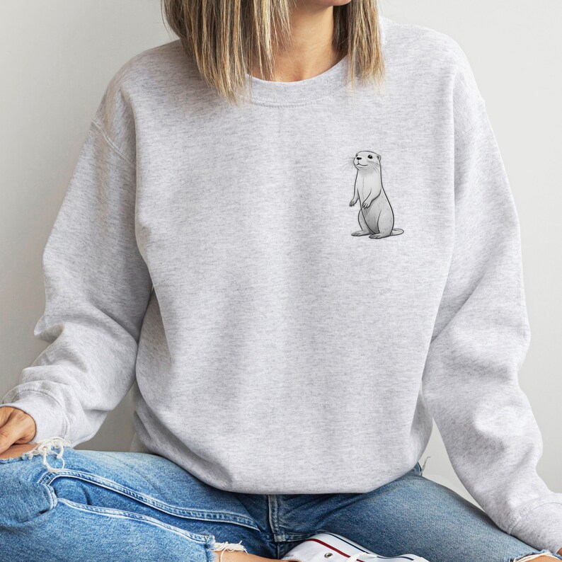 Sea Otter Gift Animal Sweatshirt for Otter Lover, Cute Otter Ocean ...