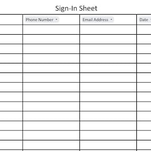 Sign-In Sheet Word Document