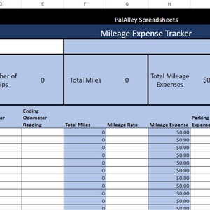 Mileage Tracker Google Sheet