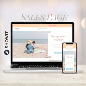 Showit Sales Page Template Showit Landing Page Template - Etsy
