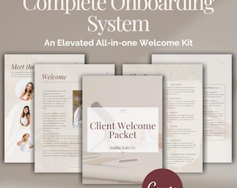 Client Onboarding Template Business Welcome Packet Digital Client Service Document Professional Management System Customizable Design Brand