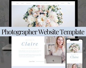 Photographer Website Template Design Showcase Portfolio Professional Photo Gallery Layout Responsive Mobile Design Platform Showit Digital