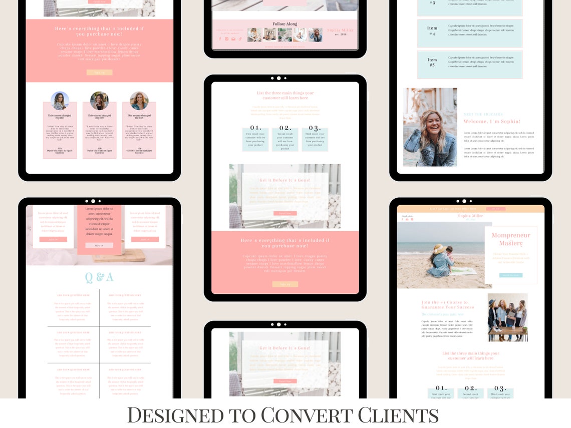 Showit Sales Page Template Showit Landing Page Template Etsy Showit Sales Page Template Showit Landing Page Template Etsy