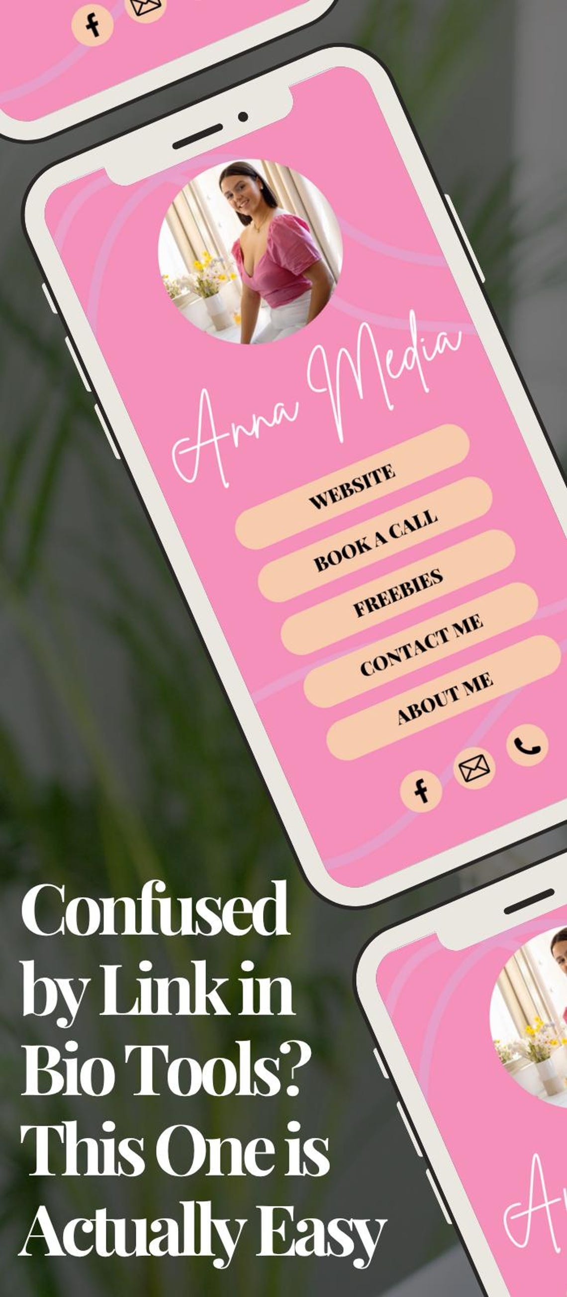 Instagram Bio Template Design Inspiration Social Media Landing Page ...