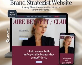 Showit Website Template Brand Strategist Design Creative Studio Layout Business Coach Branding Creative Designer Portfolio Marketing Luxury