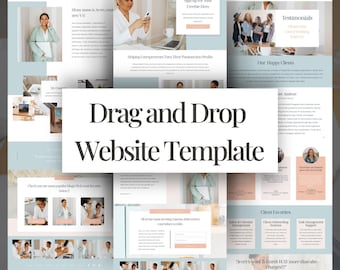 Modern Webpage Builder Web Design Template Website Virtual Assistant Blog Page Layout Bundle Digital Download Brand Kit Business Service