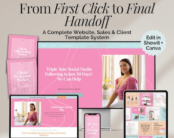 Business Template Bundle Digital Branding Kit Design Website Template Modern Business Starter Kit Client Onboarding System Professional