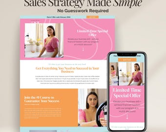 Coach Website Template Kit Design Sales Page Service Business Showit Template Drag and Drop Digital Marketing Kit Business Website Design