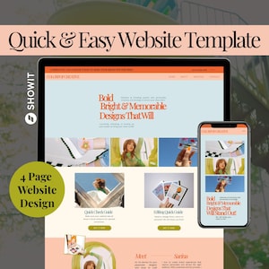 Service Website Bundle with Professional Website Template Photography Design Freelancer Kit Mobile Optimized Business Package Customer Pro