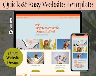 Service Website Bundle with Professional Website Template Photography Design Freelancer Kit Mobile Optimized Business Package Customer Pro