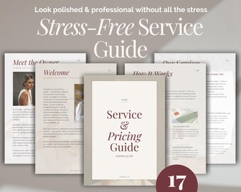Service Guide Pricing Template Canva Guide Business Digital Photography Customizable Client Onboarding Document Professional Pack Editable