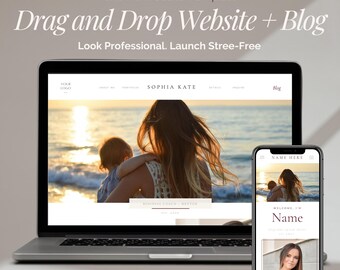 Modern Business Site Template Design Portfolio Kit Brand Layout Blog Theme Website Design Digital Package Business Template Drag Drop Editor