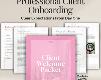 Client Onboarding Template Pack Digital Process Guide Business Welcome Kit Customizable Professional Management Tool Freelancer System