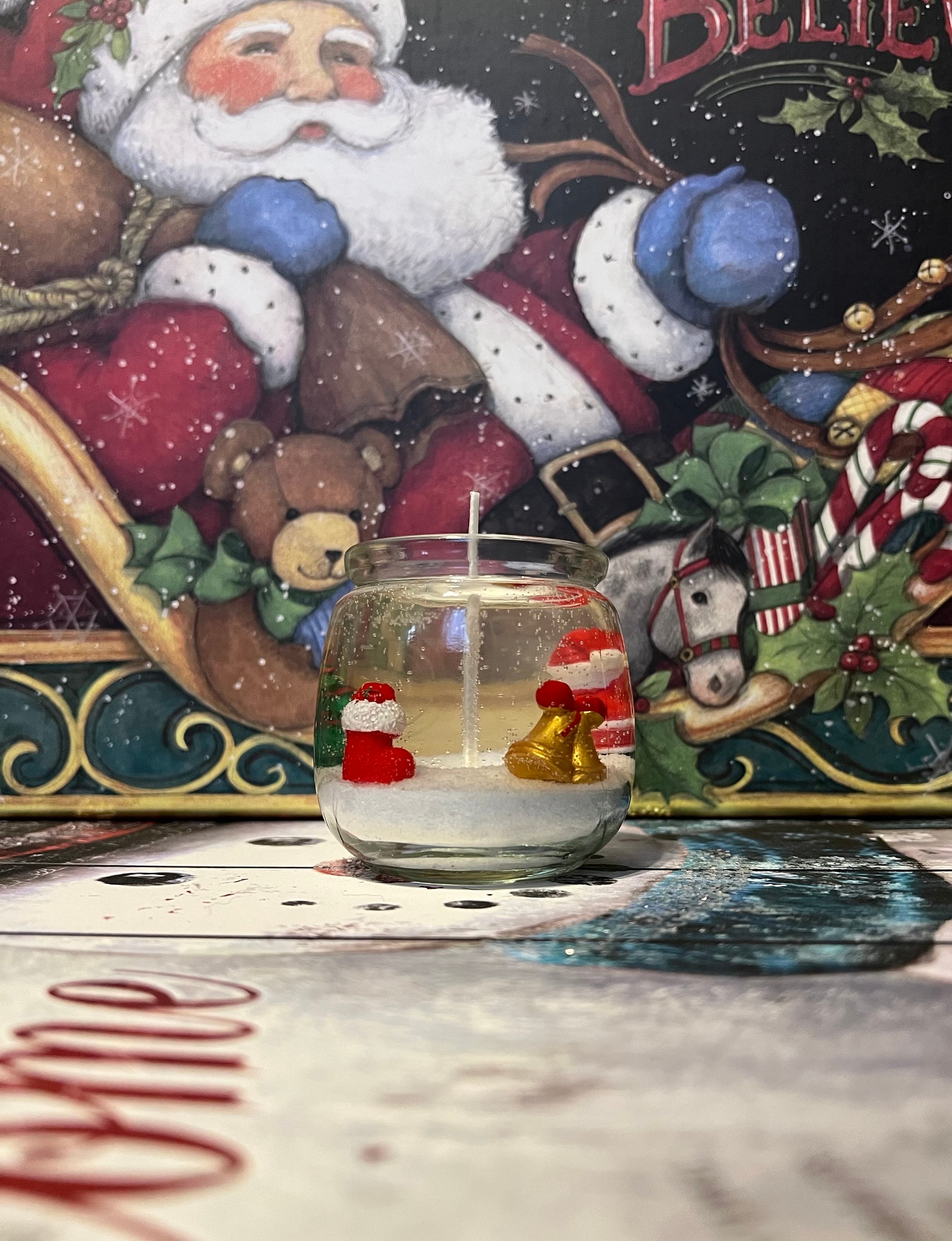 Christmas Gel Candle Etsy