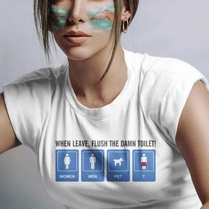 Funny Toilet Sign T-shirt Restroom Sign Bathroom Signs - Etsy