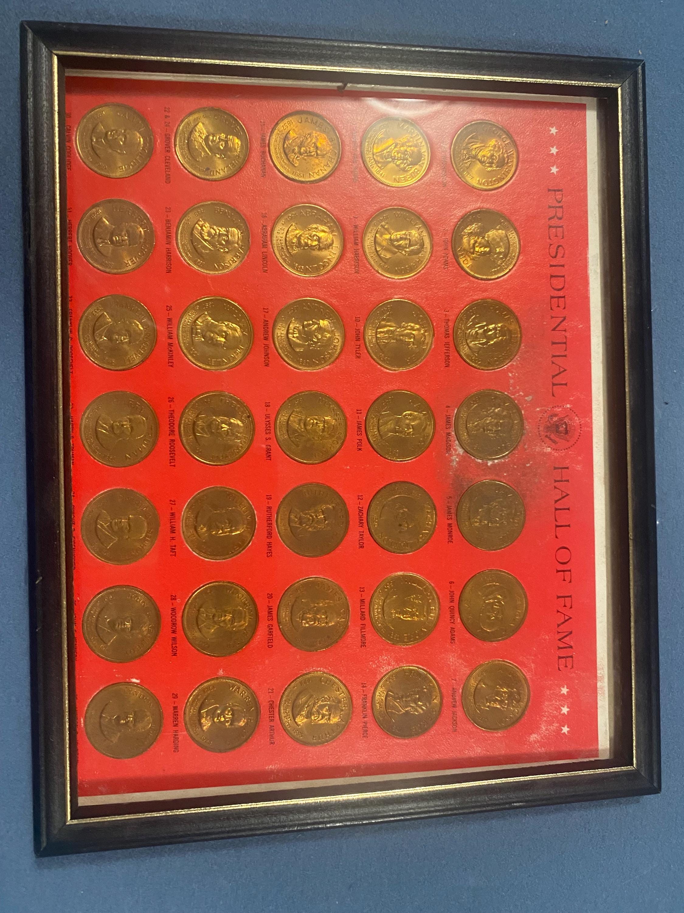 1968 Presidential Hall of Fame Coin Set From Franklin Mint 35